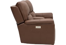 echo apollo nut power leather reclining console loveseat   