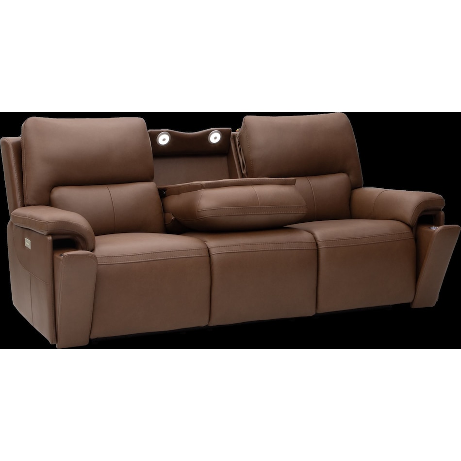 echo apollo nut power leather reclining sofa   
