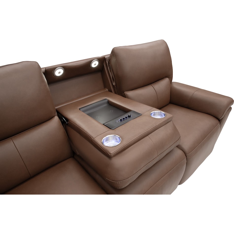 echo apollo nut power leather reclining sofa   