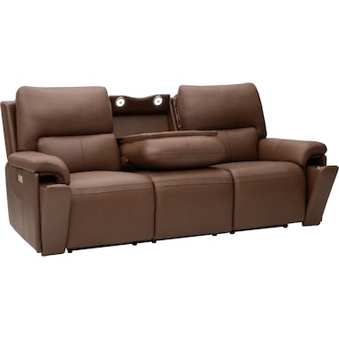 ECHO LEATHER POWER RECLINING SOFA BY MOTOMOTION