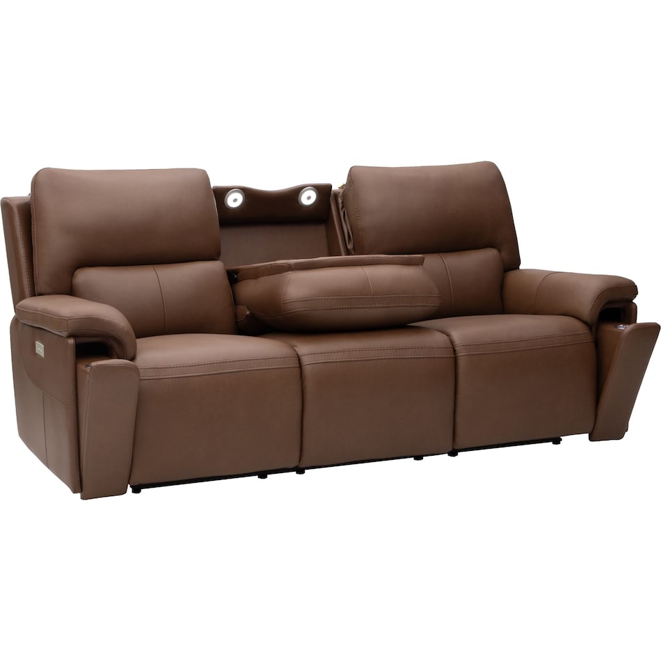 echo apollo nut power leather reclining sofa   