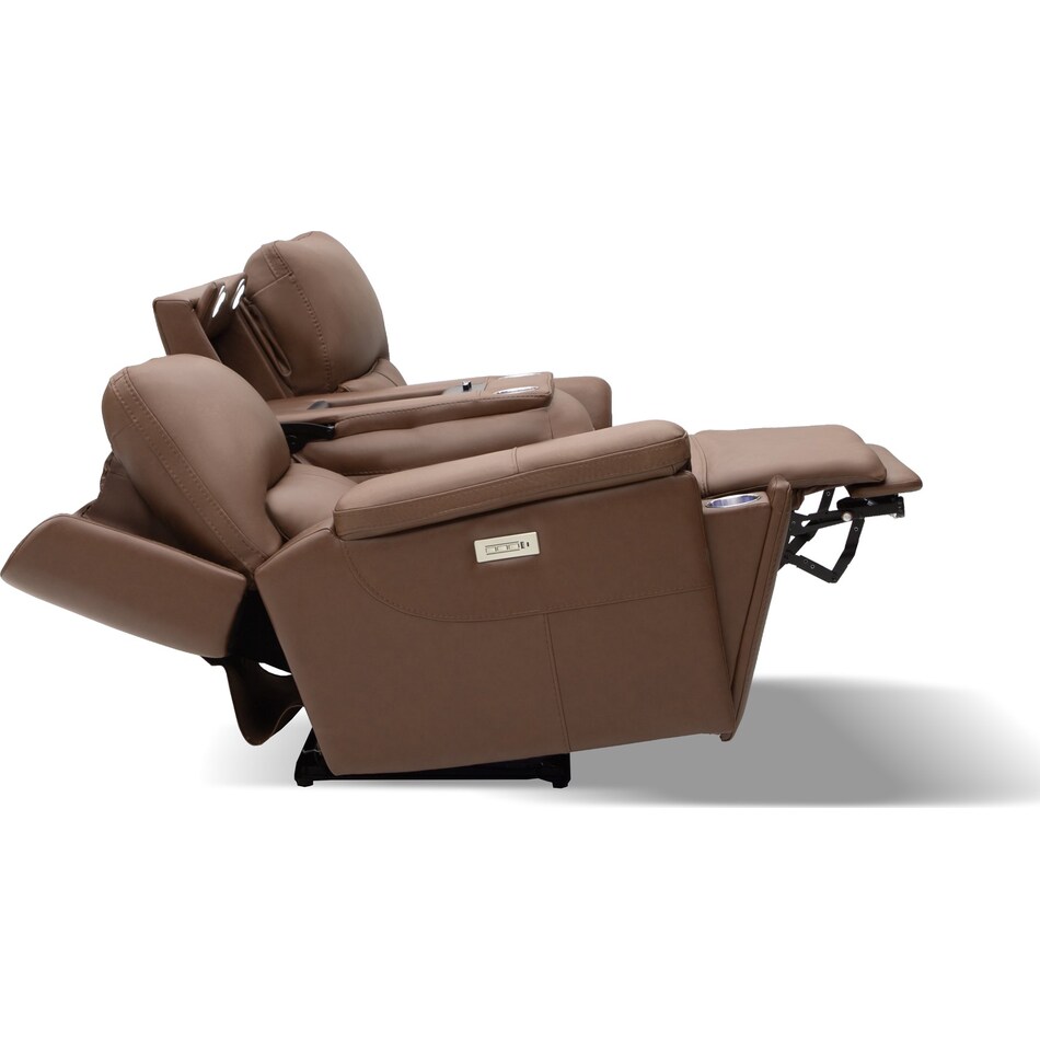 echo apollo nut power leather reclining sofa   