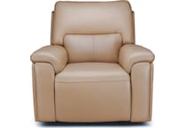 echo sand power leather recliner   