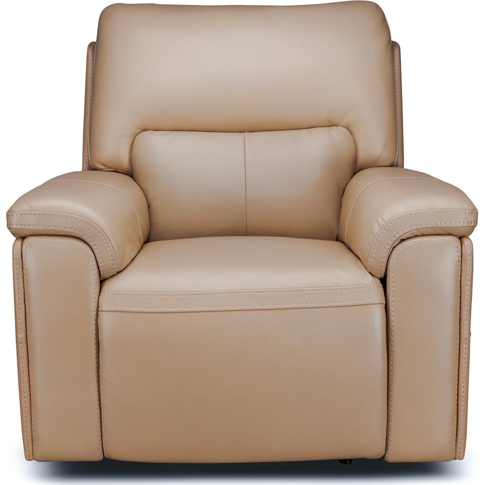 echo sand power leather recliner   