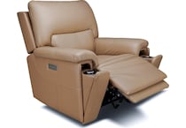 echo sand power leather recliner   