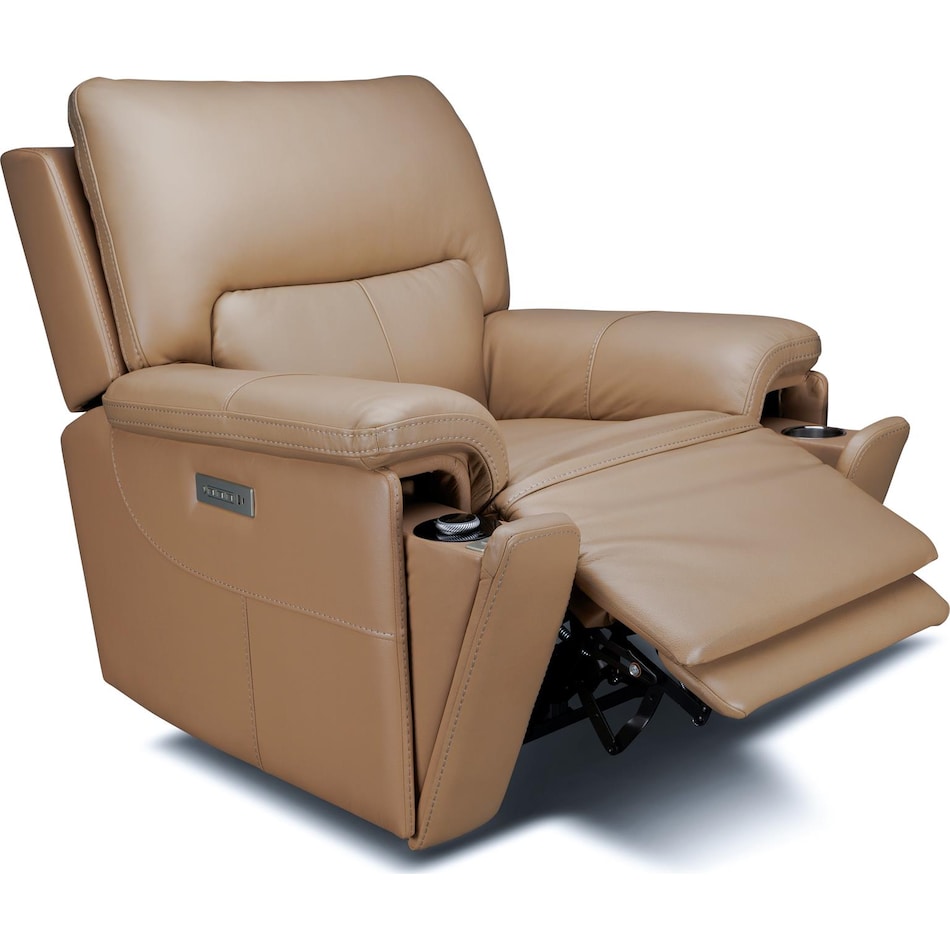 echo sand power leather recliner   