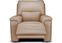 echo sand power leather recliner   