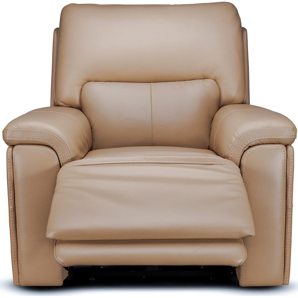 echo sand power leather recliner   