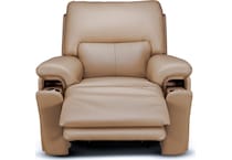 echo sand power leather recliner   