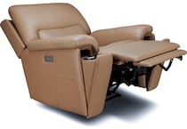 echo sand power leather recliner   