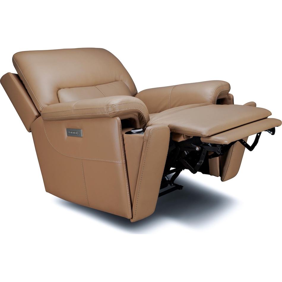 echo sand power leather recliner   