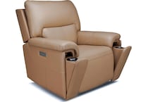 echo sand power leather recliner   