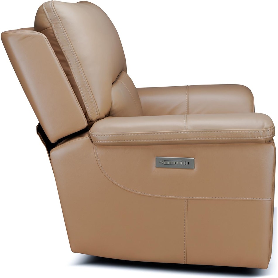 echo sand power leather recliner   