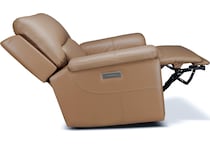 echo sand power leather recliner   