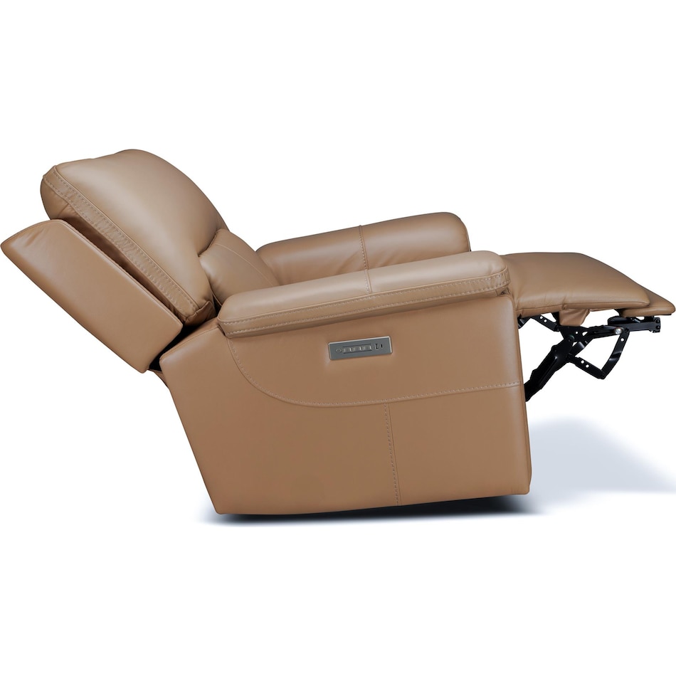 echo sand power leather recliner   