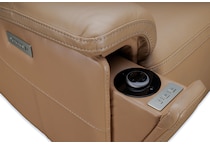 echo sand power leather recliner   