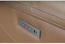 echo sand power leather recliner   