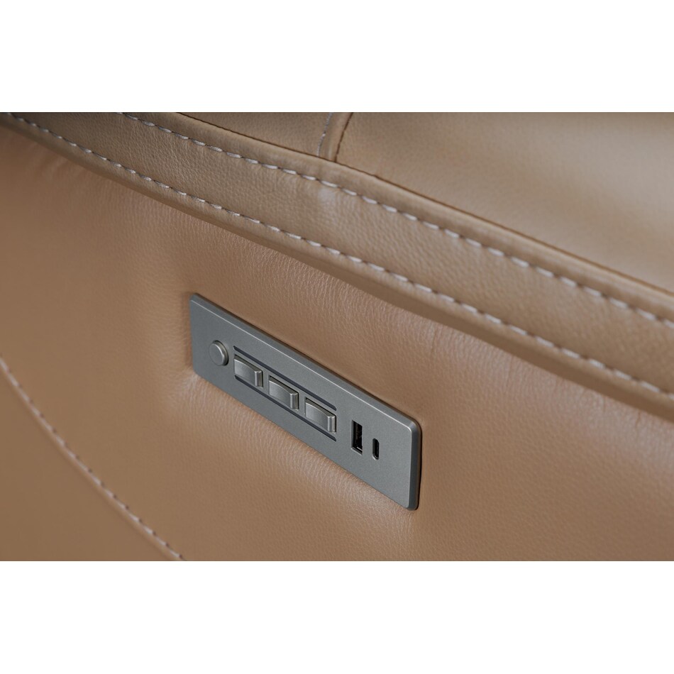 echo sand power leather recliner   