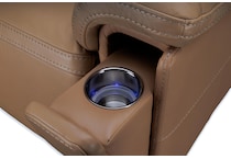 echo sand power leather recliner   