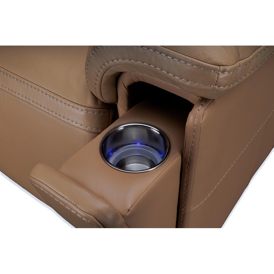 echo sand power leather recliner   