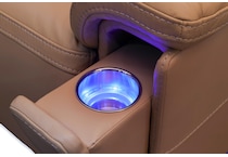 echo sand power leather recliner   