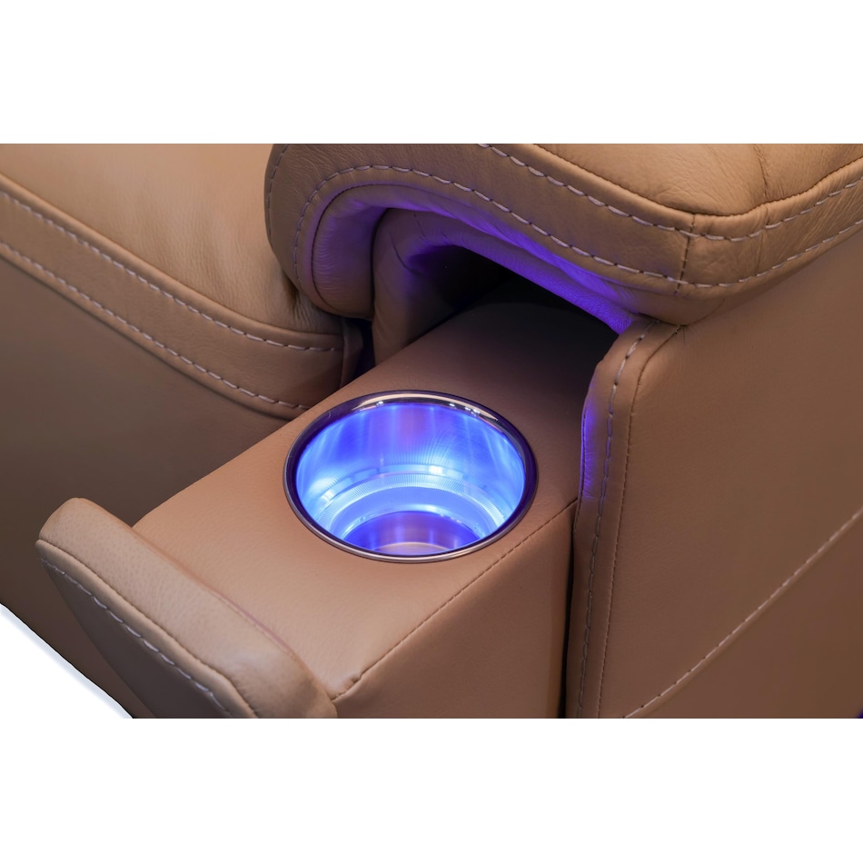 echo sand power leather recliner   