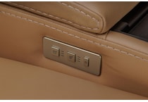 echo sand power leather reclining console loveseat   