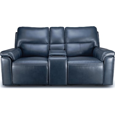 ECHO LEATHER POWER RECLINING LOVESEAT BY MOTOMOTION