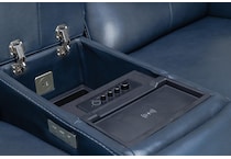 echo sorrento ocean power leather reclining console loveseat   