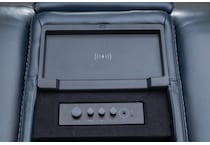 echo sorrento ocean power leather reclining console loveseat   