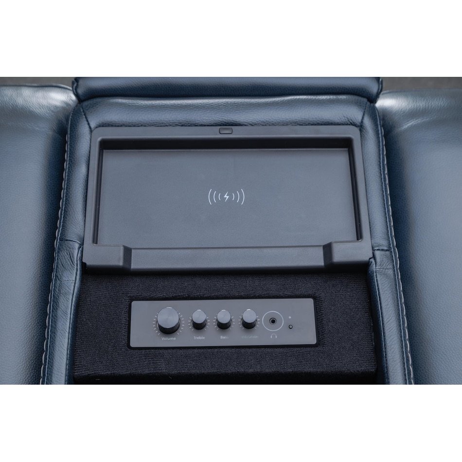 echo sorrento ocean power leather reclining console loveseat   