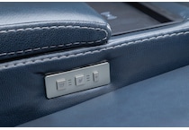 echo sorrento ocean power leather reclining console loveseat   