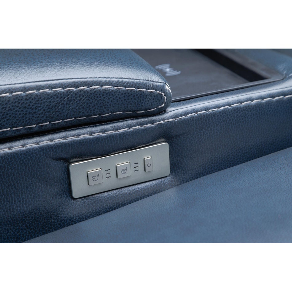 echo sorrento ocean power leather reclining console loveseat   