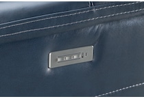 echo sorrento ocean power leather reclining console loveseat   