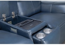 echo sorrento ocean power leather reclining console loveseat   