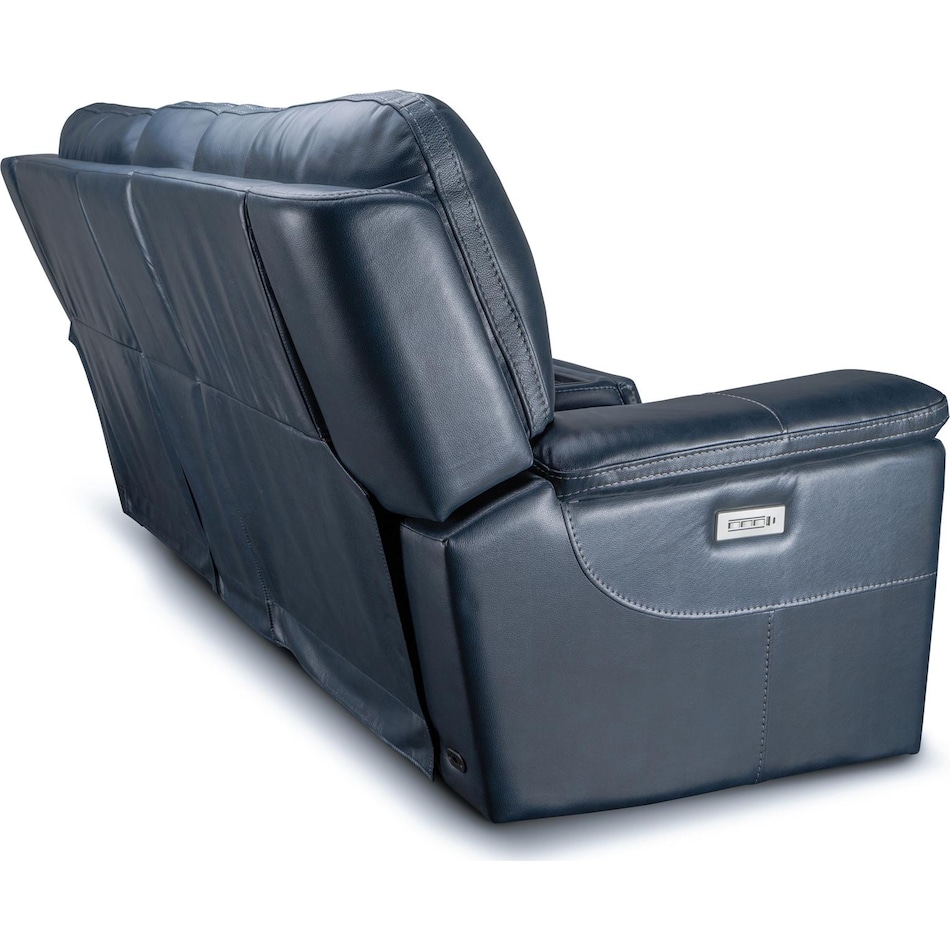 echo sorrento ocean power leather reclining console loveseat   