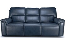 echo sorrento ocean power leather reclining sofa   