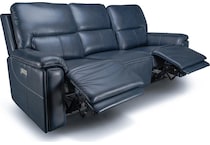 echo sorrento ocean power leather reclining sofa   