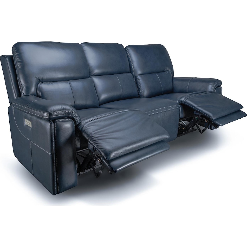 echo sorrento ocean power leather reclining sofa   