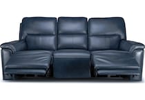 echo sorrento ocean power leather reclining sofa   