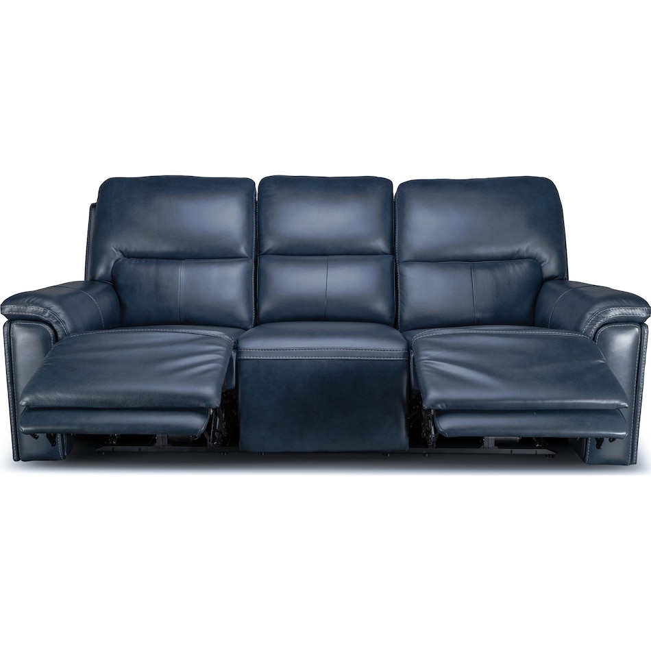 echo sorrento ocean power leather reclining sofa   