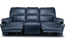 echo sorrento ocean power leather reclining sofa   