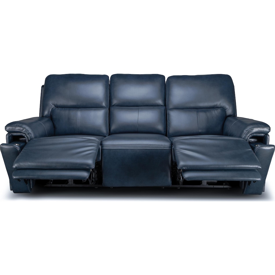 echo sorrento ocean power leather reclining sofa   