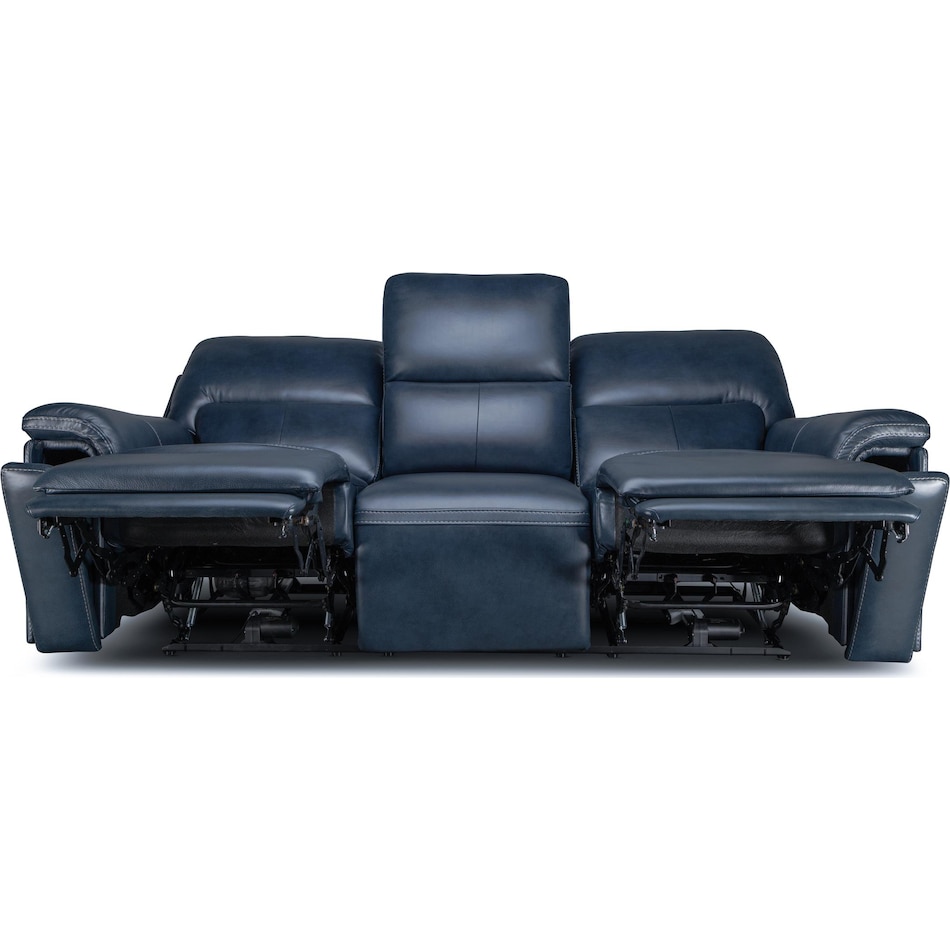 echo sorrento ocean power leather reclining sofa   