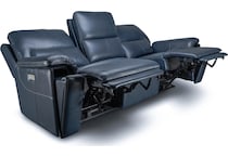 echo sorrento ocean power leather reclining sofa   