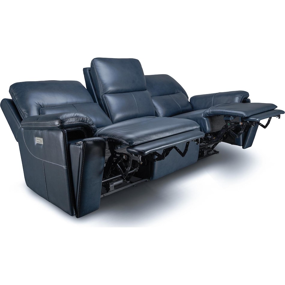 echo sorrento ocean power leather reclining sofa   