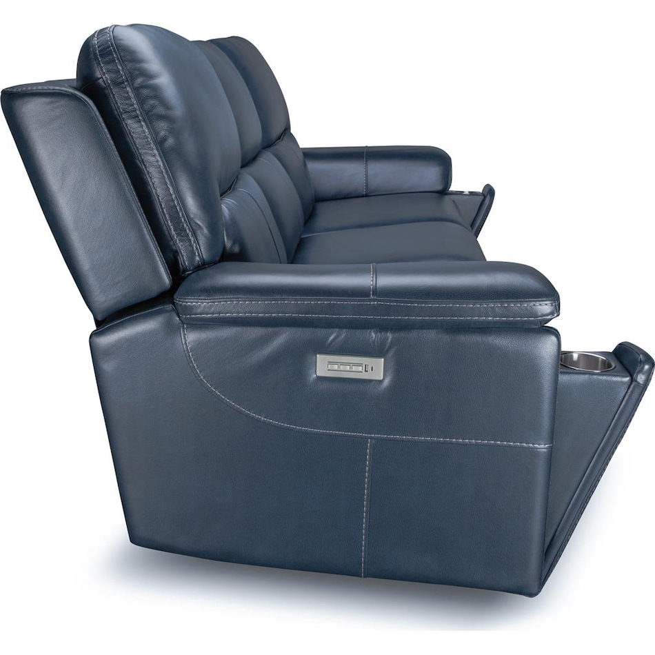 echo sorrento ocean power leather reclining sofa   