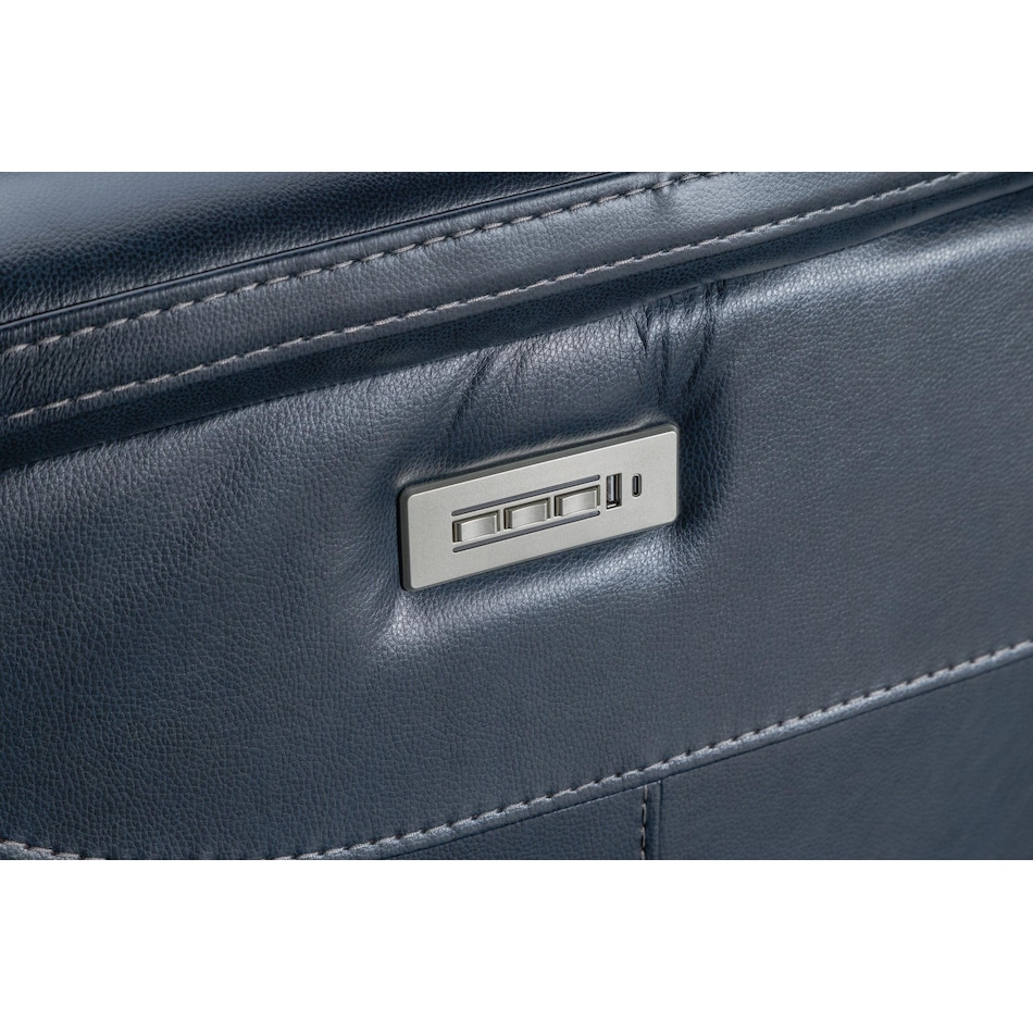 echo sorrento ocean power leather reclining sofa   