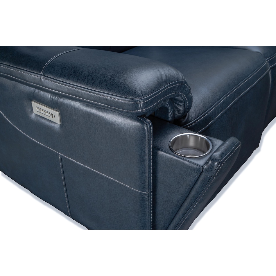 echo sorrento ocean power leather reclining sofa   