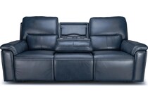 echo sorrento ocean power leather reclining sofa   